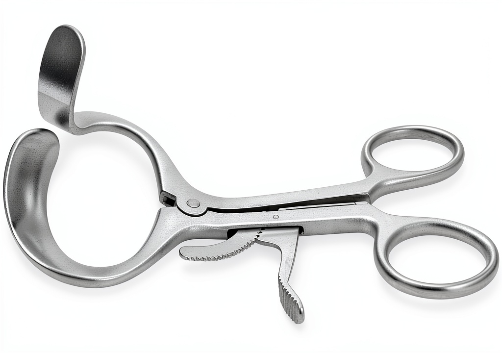 Installing Molt Mouth Gag Stainless Steel Dental Gag by Precise Canada on a wooden desk