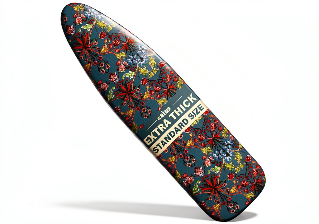 'Caius ironing board cover on a standard ironing board'