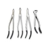 Cynamed Dental Root Tip Extracting Forceps Set of 4 – Diamond Dusted German Stainless Steel Tooth Extraction Tools – Professional Surgical Dental Instruments Kit for Root Removal Oral Care Procedures-0