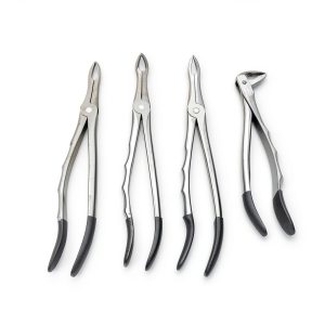 Cynamed Dental Root Tip Extracting Forceps Set of 4 – Diamond Dusted German Stainless Steel Tooth Extraction Tools – Professional Surgical Dental Instruments Kit for Root Removal Oral Care Procedures-0