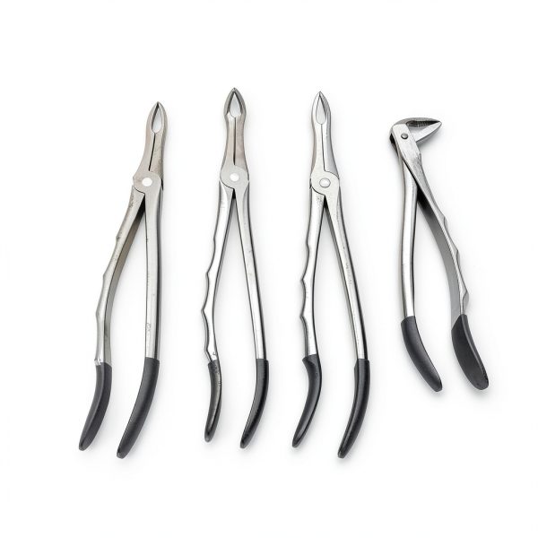 Cynamed Dental Root Tip Extracting Forceps Set of 4 – Diamond Dusted German Stainless Steel Tooth Extraction Tools – Professional Surgical Dental Instruments Kit for Root Removal Oral Care Procedures-0