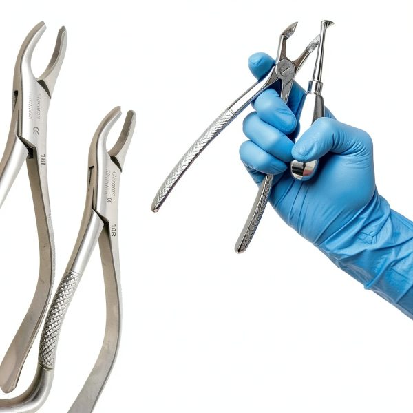 German Dental Extraction Forceps A2Z 2pc #18R #18L Stainless Steel-6