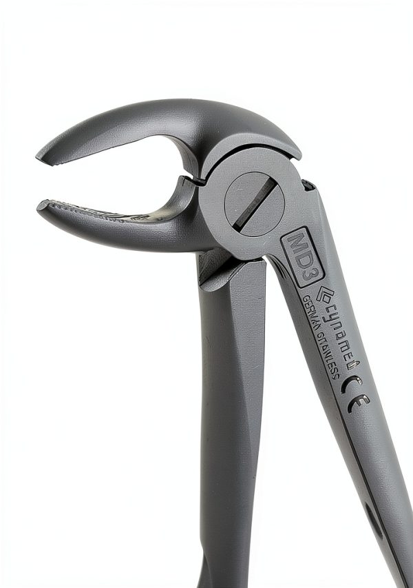Dental Extracting Serrated Forceps WSI - Gold Handle Stainless Steel-1