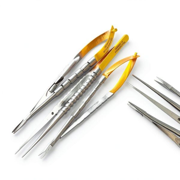 Castroviejo Needle Holder Scissors and Forceps Stainless Steel 6in-8