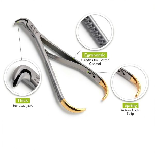 Matrix Band Holding Forceps Gold 5.25in Surgical Design Dental-1