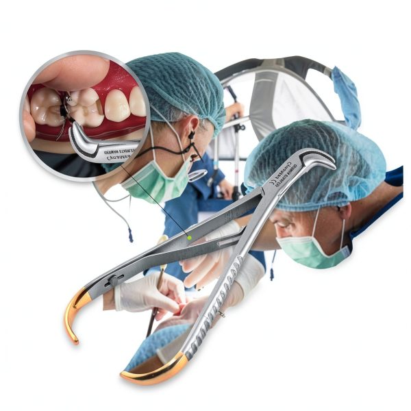 Matrix Band Holding Forceps Gold 5.25in Surgical Design Dental-3